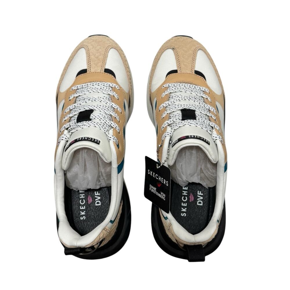 NIB! Diane Von Furstenberg x Skechers Suede Lace-Up Sneakers - Size 8 - Picture 4 of 12